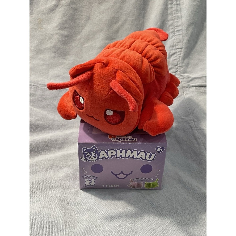 NEW Open Box Aphmau MeeMeows - Litter 5 - Under The Sea 6" Plush - Lobster Cat